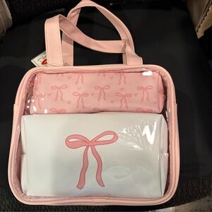 Pink Bow Travel Set